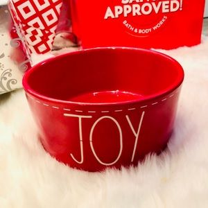 Rae Dunn JOY Doggie Bowl (Red)